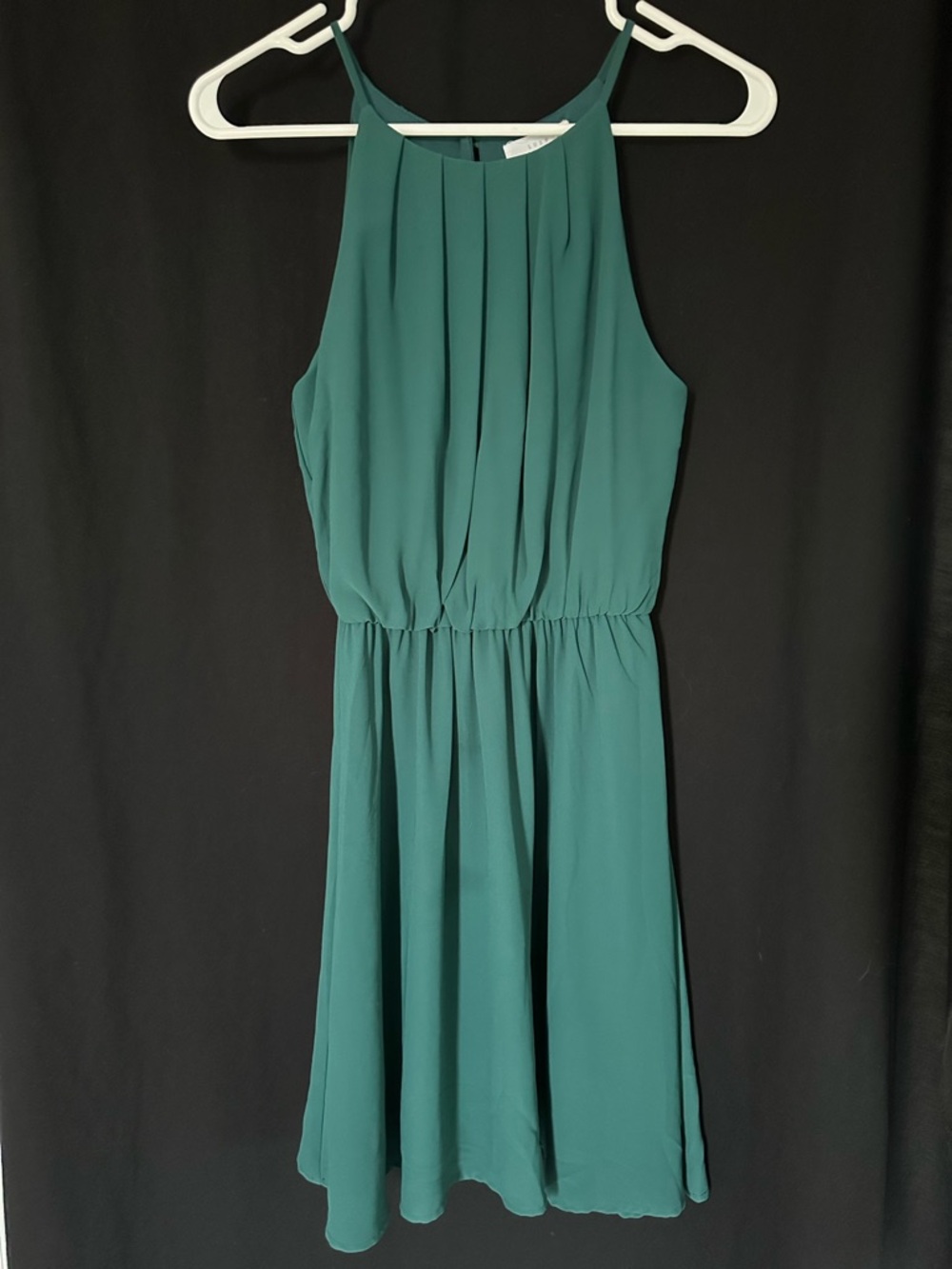 Lush Teal Halter Midi Dress